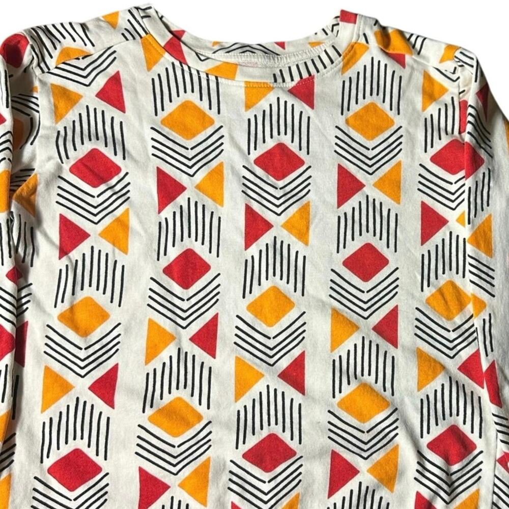 Ali & Ayo Tribal Geometric Bohemian Orange, Red, and Mustard XS  Sweatshirt